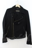 画像1: CIVARIZE / Warm ダブルウールライダースジャケット 44 ブラック O-24-09-27-087-CI-ou-YM-ZT-M125 (1)