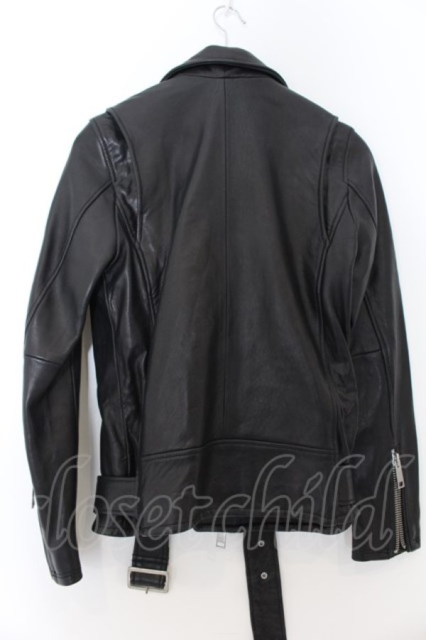 画像4: 【WINTERセール】GOSTAR DE FUGA / Decipher ラムレザーダブルライダースジャケット 44 ブラック O-24-09-27-091-GO-ou-YM-ZT-ML018 (4)