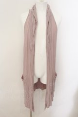 画像: 【WINTERセール】LGB / NS CARDI/STD　ノースリーブカーディガン 0（レディース） ピンク O-24-09-29-041-LG-za-YM-ZT290