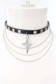 画像1: 【WINTERセール】CIVARIZE / × ROOTコラボレザーチョーカー ブラックｘシルバー O-24-09-29-085-CI-ac-YM-ZT-ML010 (1)