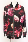 画像1: 【WINTERセール】CIVARIZE / 薔薇柄ブルゾンジャケット 46 ブラックｘレッド O-24-10-11-031-CI-ou-YM-ZS (1)