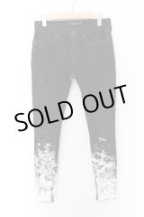 画像: 【WINTERセール】CIVARIZE / グラデーション顔料加工スキニーデニムパンツ 42 ブラックｘホワイト O-24-10-11-071-CI-pa-YM-ZT159