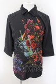 画像1: 【WINTERセール】CIVARIZE / マルチカラーフラワープリント六部袖シャツ 46 ブラック O-24-10-17-035-CI-sh-YM-ZT218 (1)