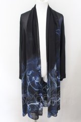 画像: 【WINTERセール】CIVARIZE / PIKOコラボスモークプリントシフォンカーディガン F ブラックｘブルー O-24-10-17-021-CI-to-YM-ZT222