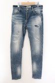 画像1: VANQUISH / スーパーストレッチリペアスキニーデニムパンツ 30 インディゴ O-24-10-31-012-VA-pa-YM-ZT252 (1)