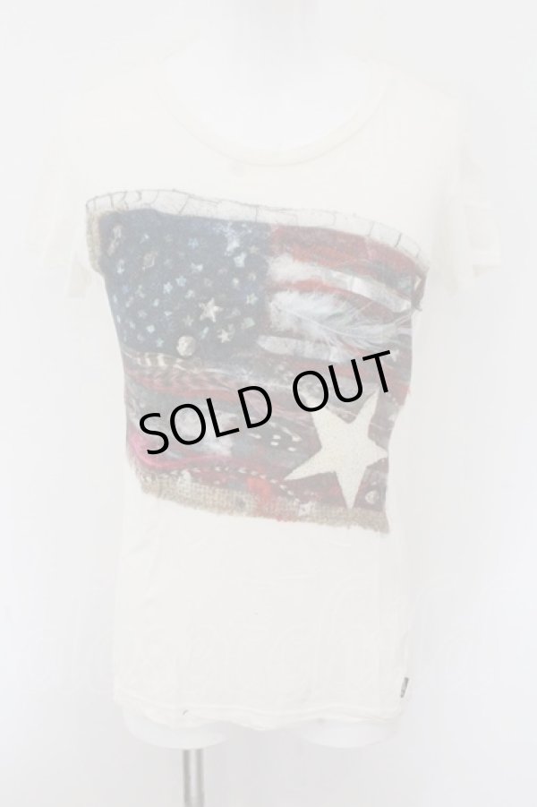 画像1: LGB / AMERICAN FLAG ONE STAR-FP/M Tシャツ【メンズ1】 1 ホワイト O-24-11-01-036-LG-ts-YM-ZT327 (1)