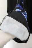 画像2: CIVARIZE / Detectフラワー柄マチ付ジップワイドパンツ 44 ブラックｘブルー O-24-11-13-079-CI-pa-YM-ZT205 (2)