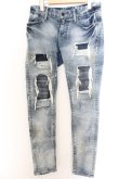 画像1: CIVARIZE / Tearing 蛇腹リメイクスキニーデニムパンツ 42 インディゴ O-24-12-13-028-CI-pa-YM-ZT316 (1)