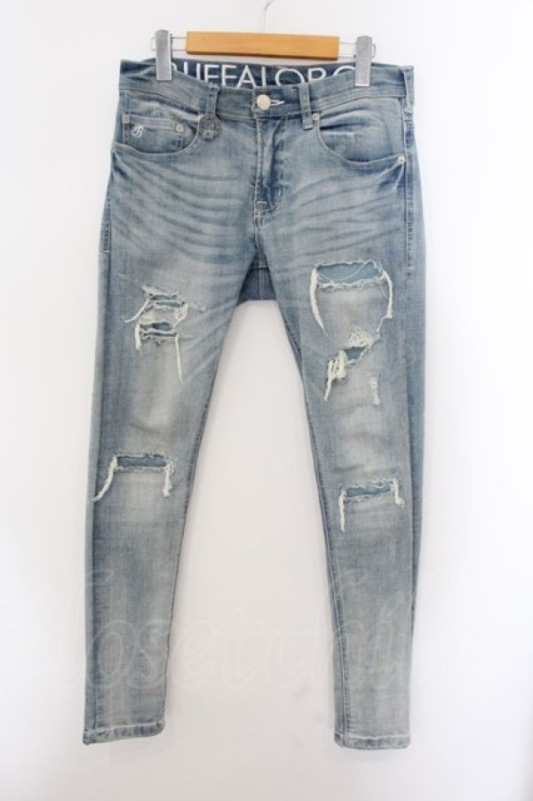 画像1: BUFFALO BOBS / FAIRMOUNT(フェアモント)スーパースキニーデニムパンツ 1 ライトインディゴ O-24-12-26-063-BU-pa-YM-ZT118 (1)