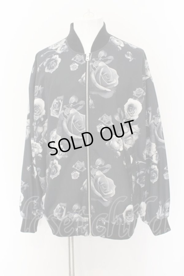画像1: CIVARIZE / Roseプリントドロップショルダーブルゾン 44 ブラック O-24-12-26-111-CI-ja-YM-ZT105 (1)