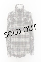 画像: LGB / SHIRT-G/M リネン混ウールチェックシャツ【メンズ1】 1 ブラックｘアイボリーｘレッド O-24-12-26-117-LG-sh-YM-ZT107