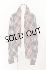 画像: LGB / SHIRT-G/STL ストールシャツ 0（レディース） レッドｘブラック O-24-12-26-118-LG-sh-YM-ZT102