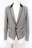 画像1: CIVARIZE / Bishop切り替えパイピングTRストレッチテーラードジャケット 44 ブラックｘホワイト O-24-12-26-026-CI-ja-YM-ZT125 (1)