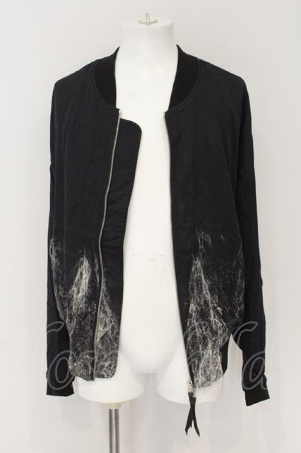 KMRii / Cotton Viscose Back Zip MA-1 ジャケット 2 ブラック O