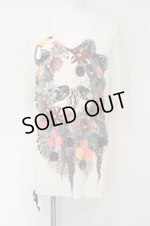 画像: KMRii / BOTANICAL PARADISE Tシャツ 3 ホワイト O-24-12-29-060-KM-ts-YM-ZT137