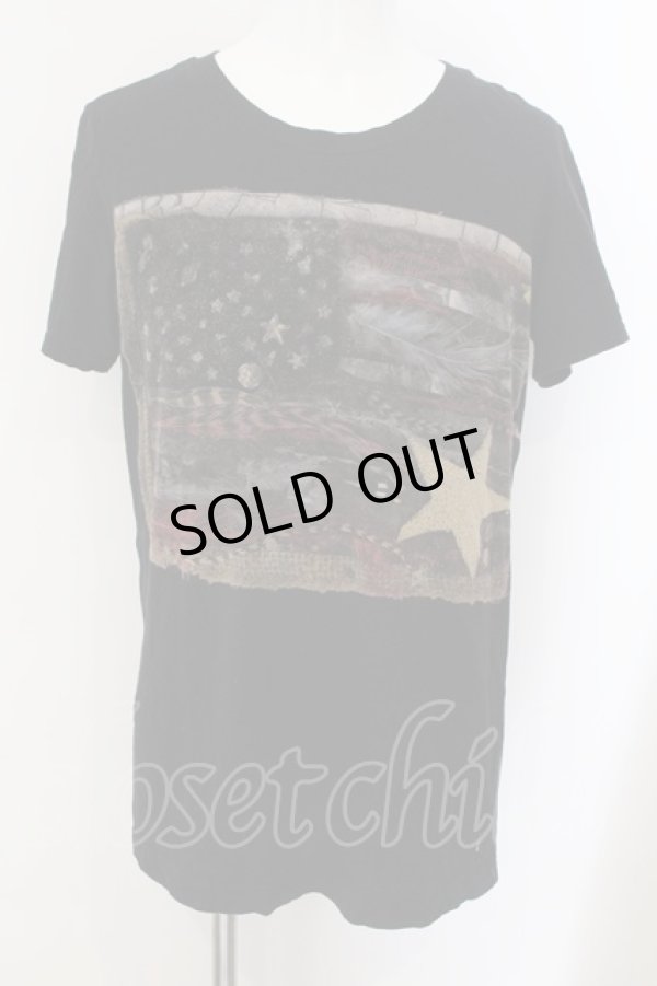 画像1: LGB / AMERICAN FLAG ONE STAR-FP/M Tシャツ【メンズ3】 3 ブラック O-24-12-29-028-LG-ts-YM-ZT138 (1)