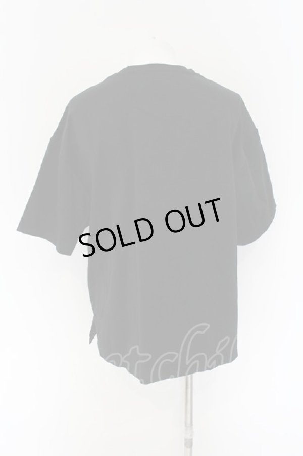画像2: NO ID. / CパールヴァティシルケットスムースBIG-Tシャツ 2 ブラック O-24-12-30-043-NO-ts-YM-ZT069 (2)