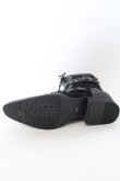 画像5: LOVEHUNTER / ポインテッドトゥベルトヒールレースアップブーツ 41（約26cm） ブラック O-25-01-03-013-LO-sho-YM-ZT6000 (5)