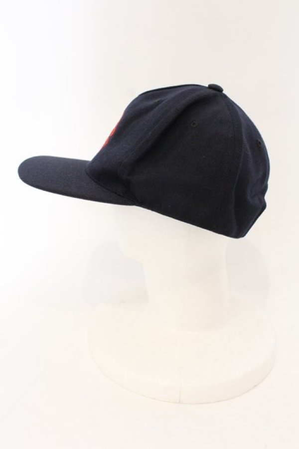 画像3: Moonage Devilment(清春) / EMBROIDERY FLAT VISOR キャップ  ブラック（ネイビー）ｘレッド O-25-01-09-072-Mo-za-YM-ZT134 (3)