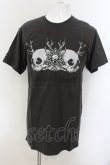 画像1: SMACK ENGINEER / ツインスカルBIG Tシャツ  チャコール O-25-01-12-011-SM-ts-YM-ZT190 (1)