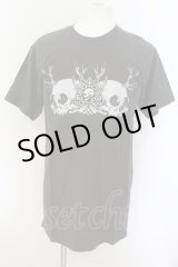 画像: SMACK ENGINEER / ツインスカルBIG Tシャツ  チャコール O-25-01-12-011-SM-ts-YM-ZT190