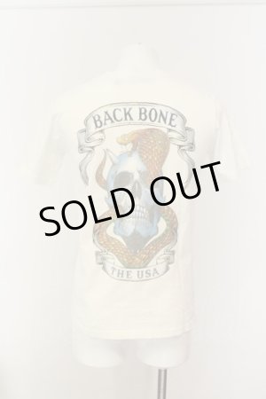 画像: BACK BONE / スネークプリントTシャツ S ホワイト O-25-01-17-020-BA-ts-YM-ZT120