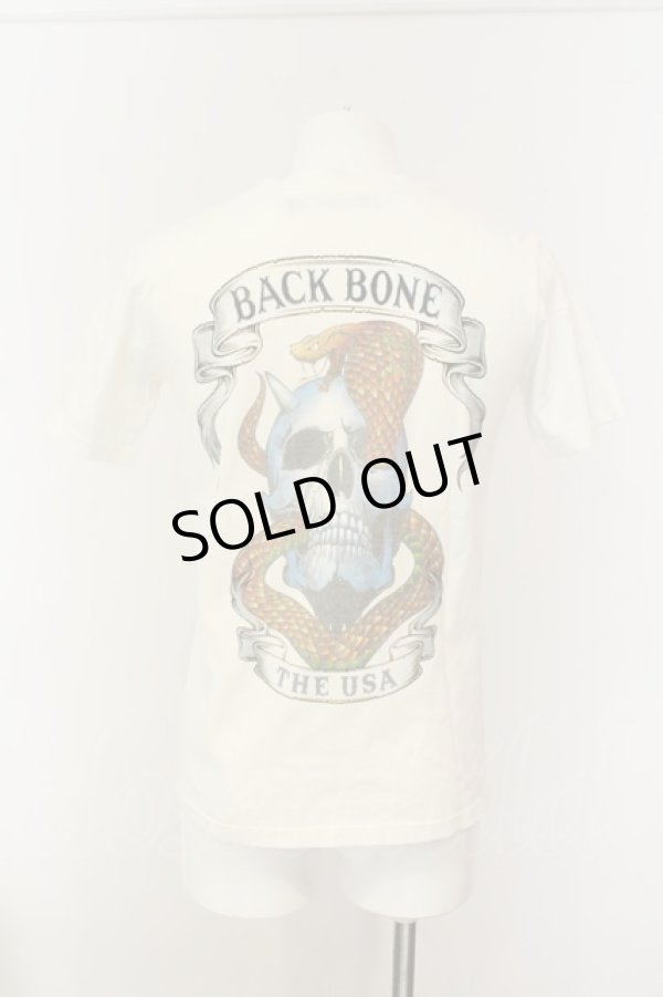 画像1: BACK BONE / スネークプリントTシャツ S ホワイト O-25-01-17-020-BA-ts-YM-ZT120 (1)