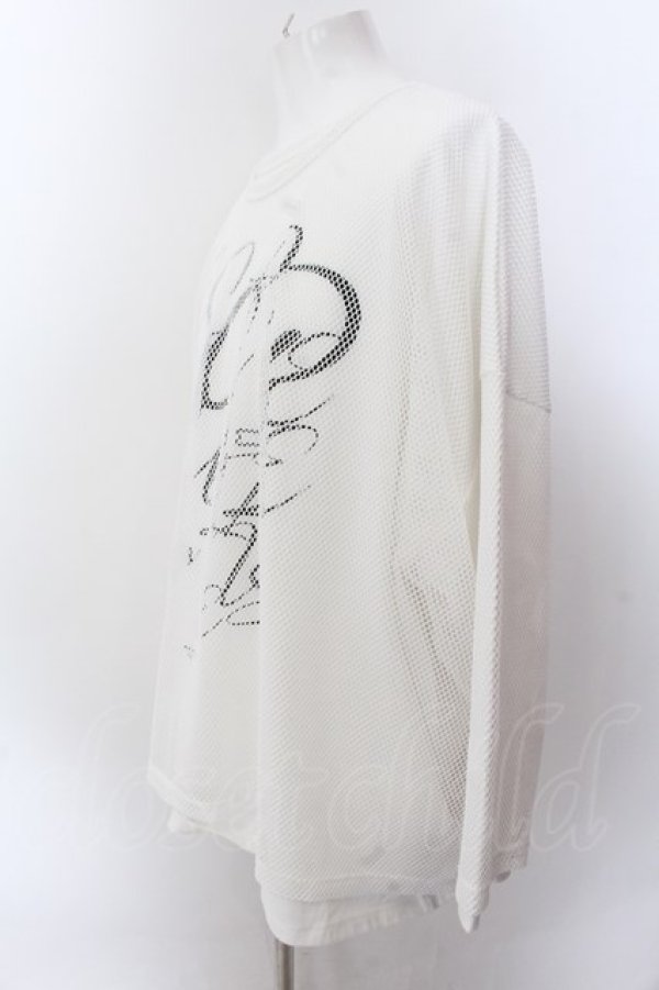 画像2: GLIMCLAP / Mesh layyard big カットソー S ホワイト O-25-02-12-024-CL-to-YM-ZT177 (2)