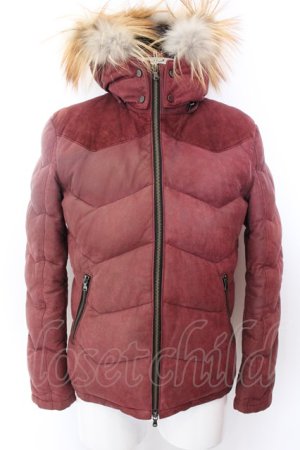 画像: TORNADO MART / ヌバックコンビレザーダウンブルゾン M ボルドー O-25-02-12-003-TO-ja-YM-M013