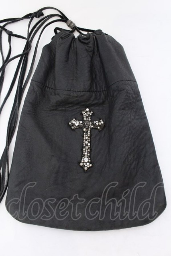 画像2: IFSIXWASNINE / POUCH CROSS ポーチ（28ｘ20）  ブラック O-25-02-13-026-IF-ba-YM-OS (2)