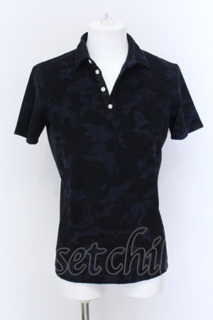 画像: wjk / golfers polo ポロシャツ M ネイビー　カモフラ O-25-02-20-044-wj-ts-YM-ZT063