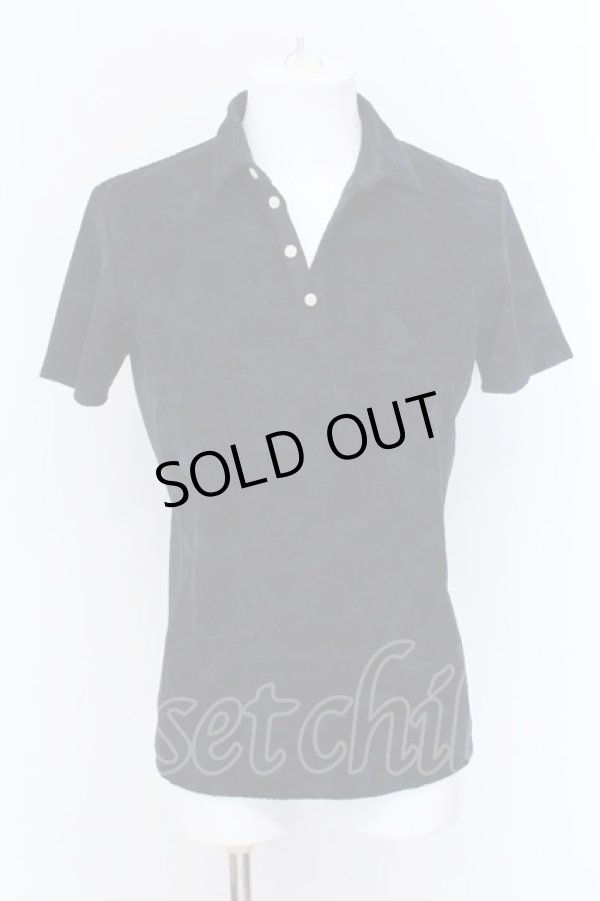 画像1: wjk / golfers polo ポロシャツ M ネイビー　カモフラ O-25-02-20-044-wj-ts-YM-ZT063 (1)