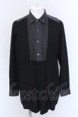 画像1: NO ID. BLACK / フロントタック切替ロングシャツ 1 ブラックｘグレー O-25-02-20-015-NO-sh-YM-ZT093 (1)