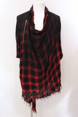 画像: CIVARIZE / 2WAYドレープネックZIP六部袖カーディガン 46 レッド O-25-02-23-030-CI-to-YM-ZT038