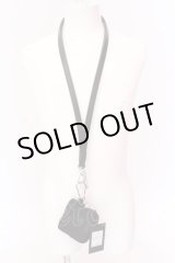 画像: Moonage Devilment / NECK STRAP & COIN PURSE  ブラックｘシルバー O-25-02-23-048-MO-za-YM-ZT191