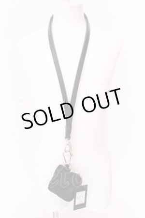 画像: Moonage Devilment / NECK STRAP & COIN PURSE  ブラックｘシルバー O-25-02-23-048-MO-za-YM-ZT191