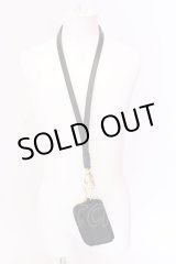 画像: Moonage Devilment / NECK STRAP & COIN PURSE  ブラックｘゴールド O-25-02-23-050-MO-za-YM-ZT191