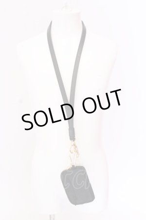 画像: Moonage Devilment / NECK STRAP & COIN PURSE  ブラックｘゴールド O-25-02-23-050-MO-za-YM-ZT191