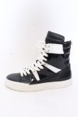 画像3: CIVARIZE / バックZIPハイカットスニーカー 42 ブラックｘホワイト O-25-02-23-062-CI-sho-YM-ZT-7000 (3)