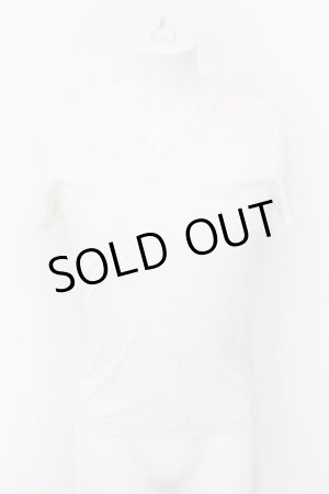 画像: 5351pour les Hommes / DIRECTOURS COTTON VネックTシャツシャツ 2 ホワイト O-25-02-24-030-53-ts-YM-ZT205