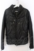 画像1: 14th Addiction / SHEEP SKIN LEATER DOWN　ダウンジャケット 1 ブラック O-25-02-28-048-14-ou-YM-ZT-ML001 (1)