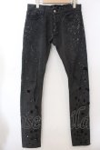 画像1: FAGASSENT / Shotgun Damage Denim パンツ 1 ブラック O-25-02-28-098-FA-pa-YM-ZT337 (1)