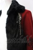 画像3: KMRii / MAGNOLIA FUR LEATHER STOLE ストール  レッドｘブラック O-25-02-28-121-KM-za-YM-ZT342 (3)