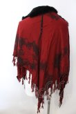 画像5: KMRii / MAGNOLIA FUR LEATHER STOLE ストール  レッドｘブラック O-25-02-28-121-KM-za-YM-ZT342 (5)
