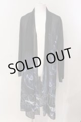 画像: CIVARIZE / PIKOコラボスモークプリントシフォンカーディガン F ブラックｘブルー O-25-03-09-054-CI-to-YM-ZT378
