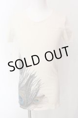 画像: goa / ピーコックプリントTシャツ F アイボリー O-25-03-09-120-go-ts-YM-ZT139