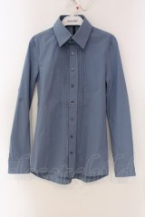 画像: GalaabenD / タックツイルストレッチシャツ ｓ ブルーグレイ O-25-03-09-021-Ga-sh-YM-ZT355