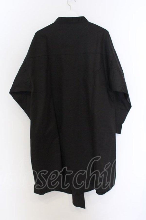 画像2: NO ID. BLACK / BIGロングプリントシャツ ONE ブラック O-25-03-13-059-NO-sh-YM-ZT335 (2)