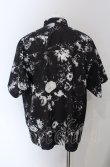 画像2: NO ID. BLACK / 花柄ショートカラーBIGシャツ 1 ブラック O-25-04-04-031-NO-sh-YM-ZT252 (2)