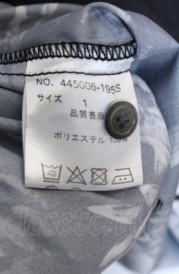 画像3: NO ID. BLACK / 花柄ショートカラーBIGシャツ 1 ブラック O-25-04-04-031-NO-sh-YM-ZT252 (3)